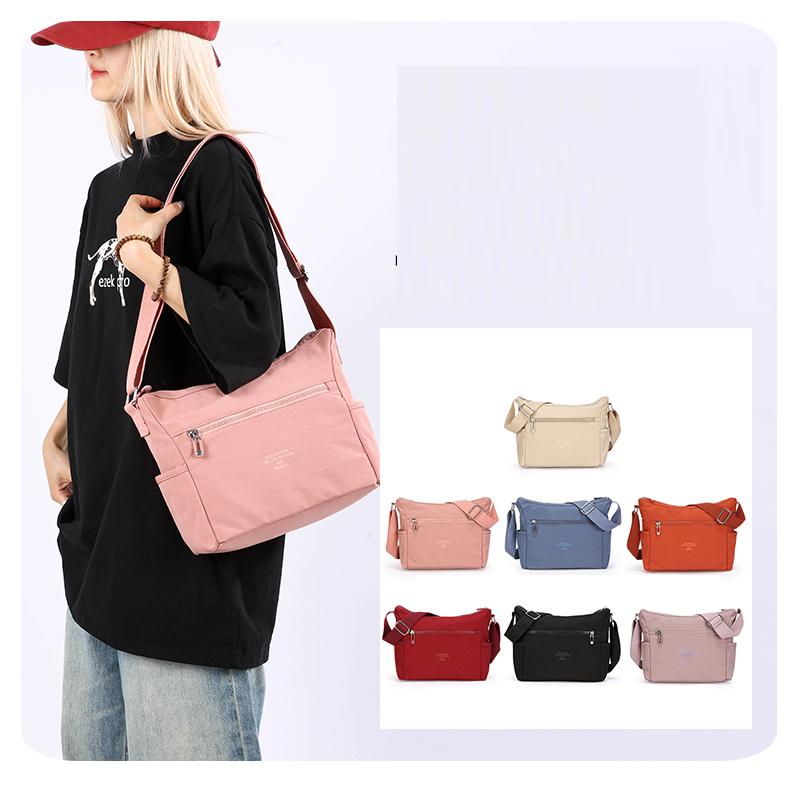 Geantă de umăr pentru femei Geantă ușoară din nailon Geantă crossbody pentru mamă