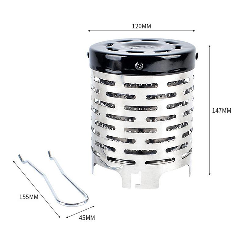Mini Gas Heater Stove For Outdoor Camping Portable Wear-Resistant Stainless Steel Warmer Heating Cover Equipment