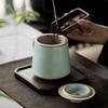 TANGFENG Li Guilian Ru Kiln Tea Cup, High-End Office Cup, Tea-Water Separation Cup, Water Cup, Tea Set Gift, Holiday Companion Gift
