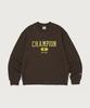 College Logo Crewneck Sweatshirt Normal Brown