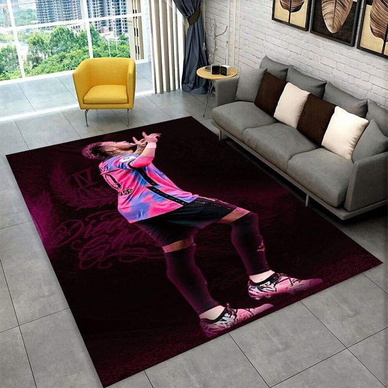 Fußball N-Neymar Sportstar Rutschfester Teppich für Wohnzimmer, Schlafzimmer, Spielzimmer, Weiche Teppichbodenmatte Heimdeko Teppich Raum