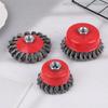 M14 Steel Wire Cup Brush 75/100mm Powerful Paint Removal Abrasive Twisted Wire Wheel Rotary Tool for Angle Grinder