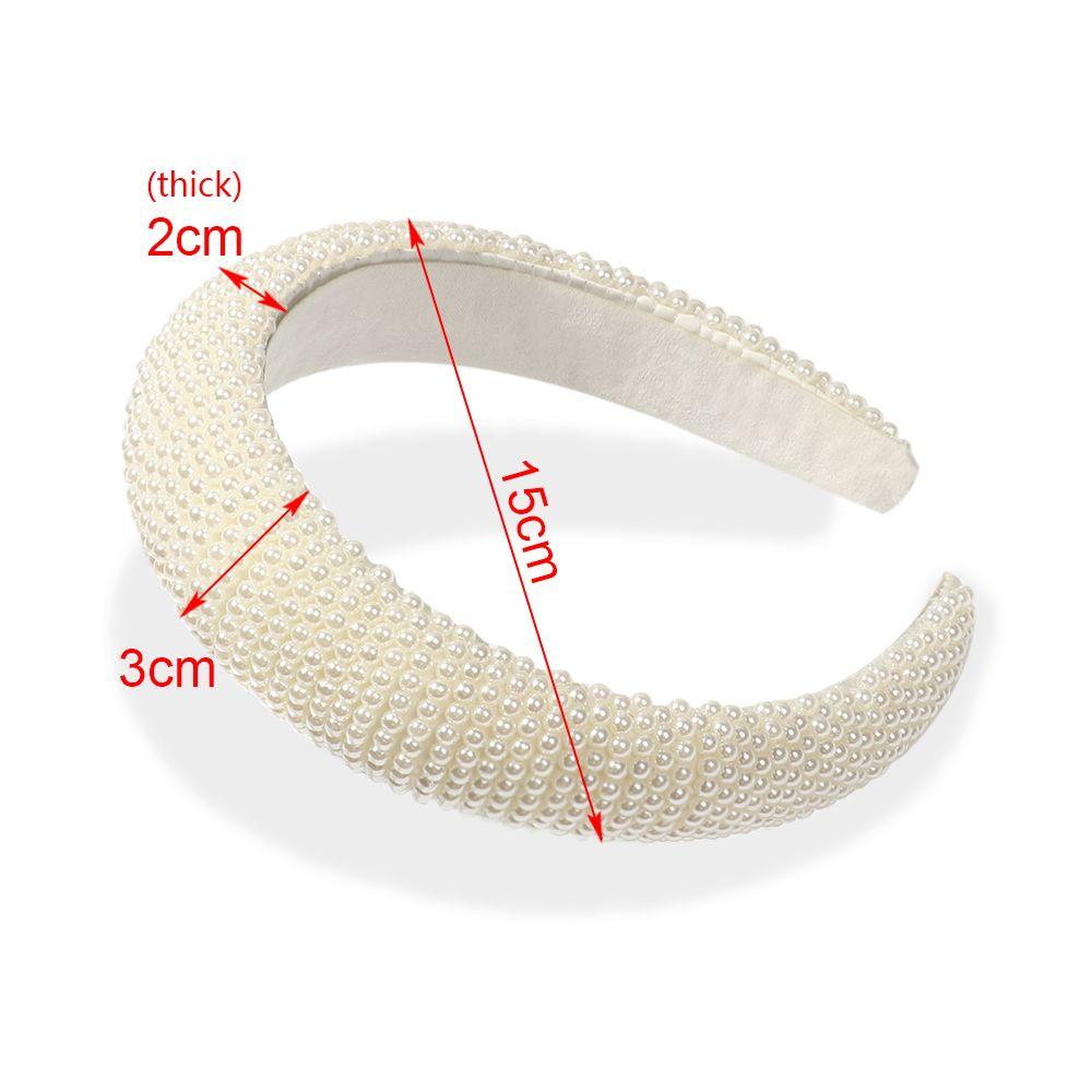 Hair Hoop Headband Luxury Wedding Headdress Full Crystal Rhinestone Pearl Haiband Baroque Tiara