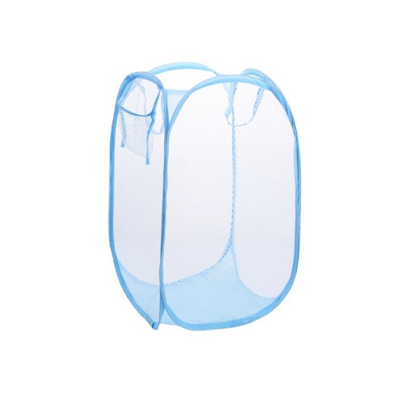 Mesh Pop Up Square Laundry Basket Storage Toy Organizer Bag Collapsible Clothes Baskets for Dorm