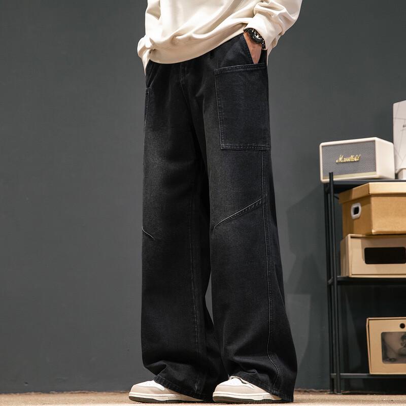 NASA NOAH Men's Retro Straight-Leg Denim Work Pants