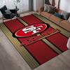 Kristallvelours-Teppich im Stil der San Francisco 49ers, Weicher Anti-Rutsch-Kristallvelours-Teppich für Wohnzimmer, Schlafzimmer, Heimdekoration
