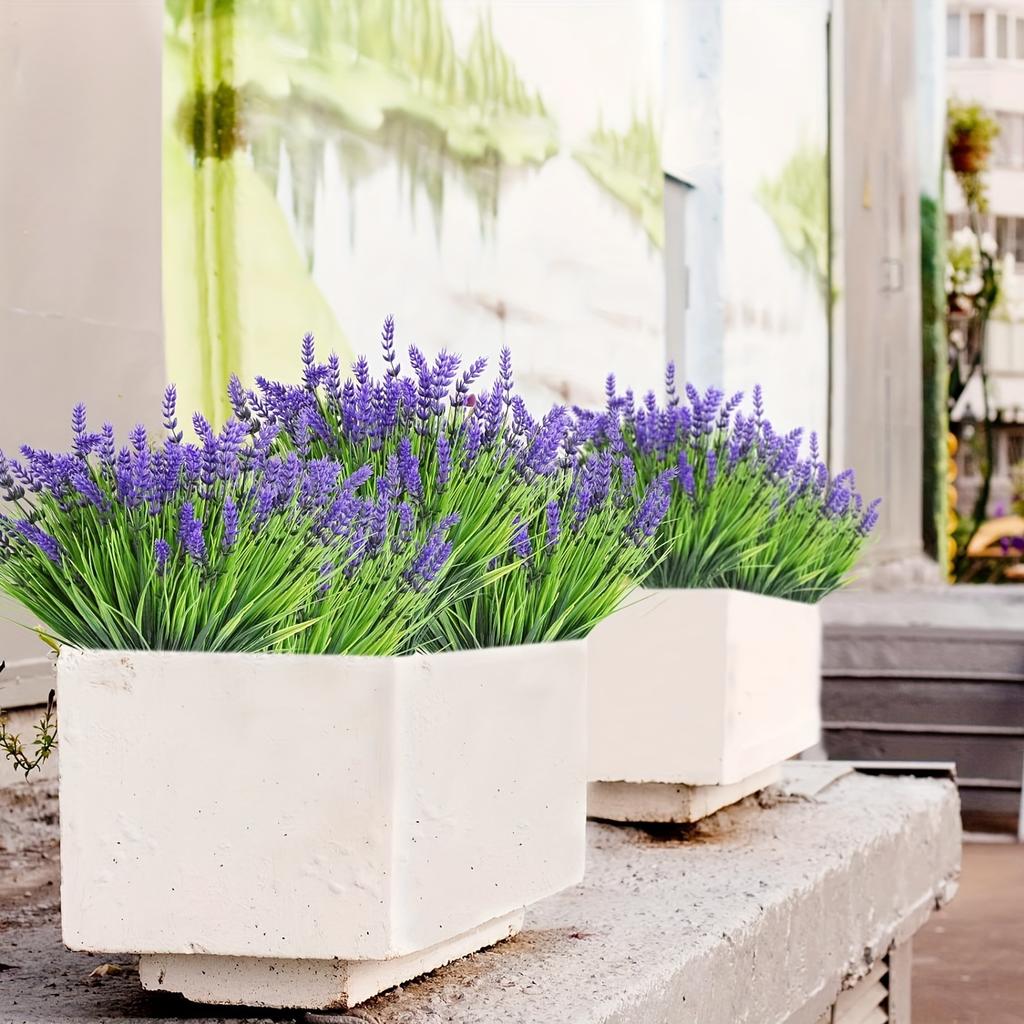 5/8/12 Stück Künstliche Pflanzen - UV-Beständig Faux Affengras Plastikblume Sträucher - Heim- und Außenhof Hochzeitsfeier Dekor