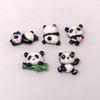 Nouveaux 100Pcs Bambou Panda Résine Cabochons Plat Dos Dessin Animé Animal Perles Sans Trou pour Scrapbooking DIY Fabrication de Bijoux