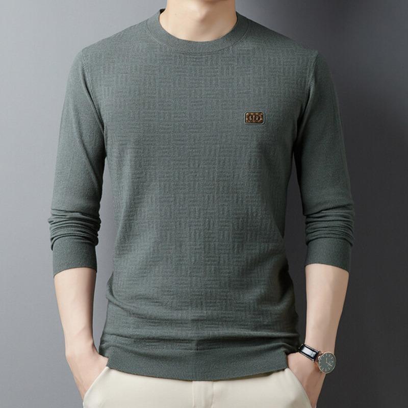 Herbst und Winter Neue männer Rundhals Pullover Dünnen Pullover männer Lange ärmeln Casual Männer Bottom Shirt top