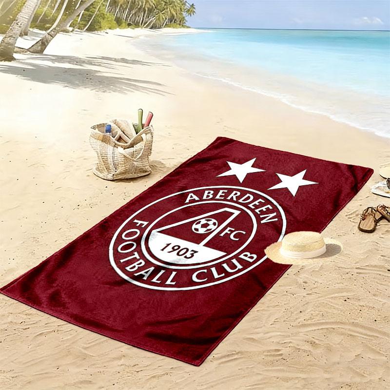 Toalla de Playa con Estampado del Logo de Aberdeen, Toalla Grande Suave de Secado Rápido para Playa, Camping, Natación