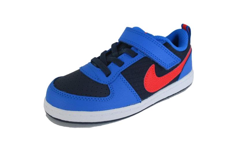 Nike Court Borough Low Top Skateboard Shoes Blue Red Black Infant And Toddler 870029-404