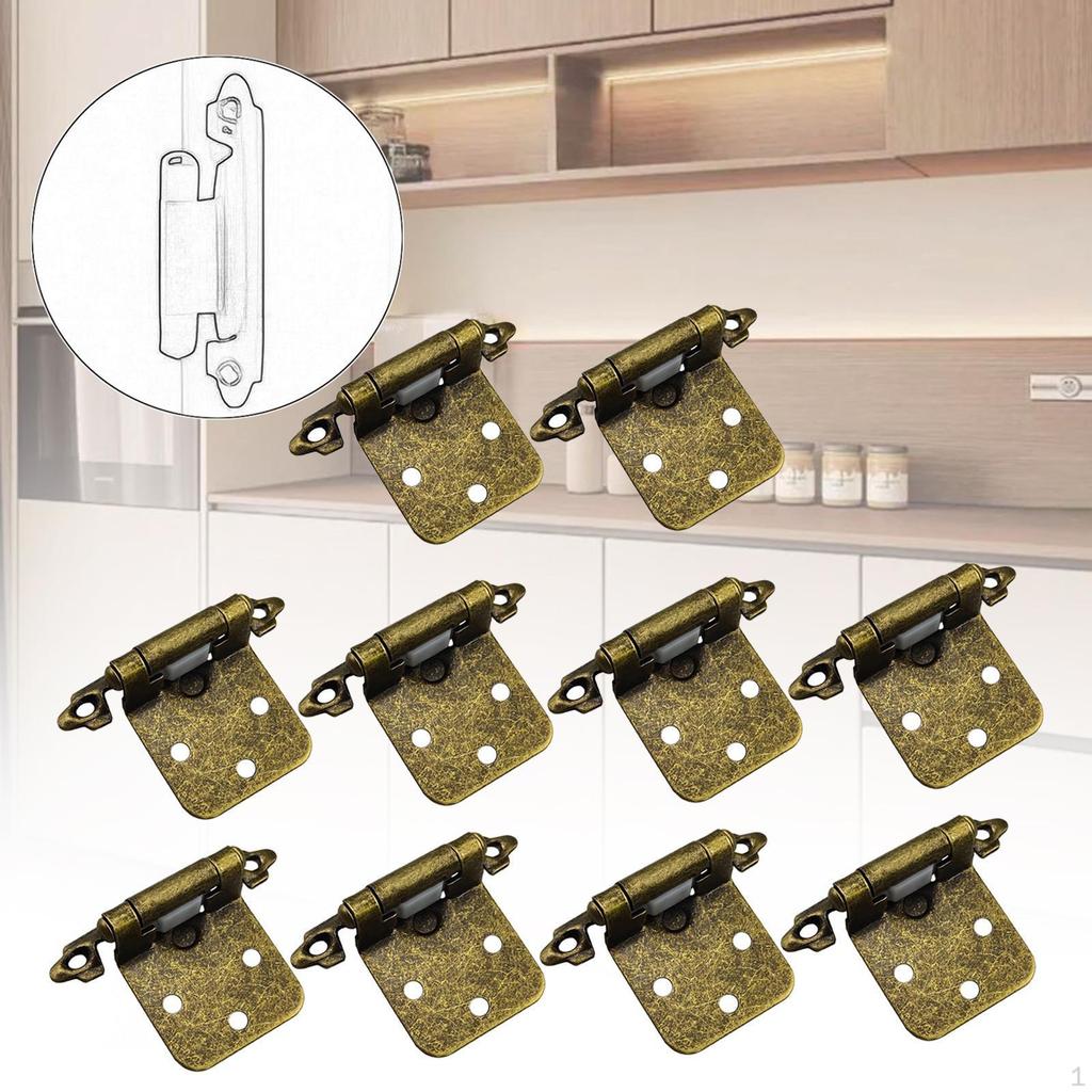 10 Stück Schließende Scharniere für Küchenschranktüren, Halbverdeckt