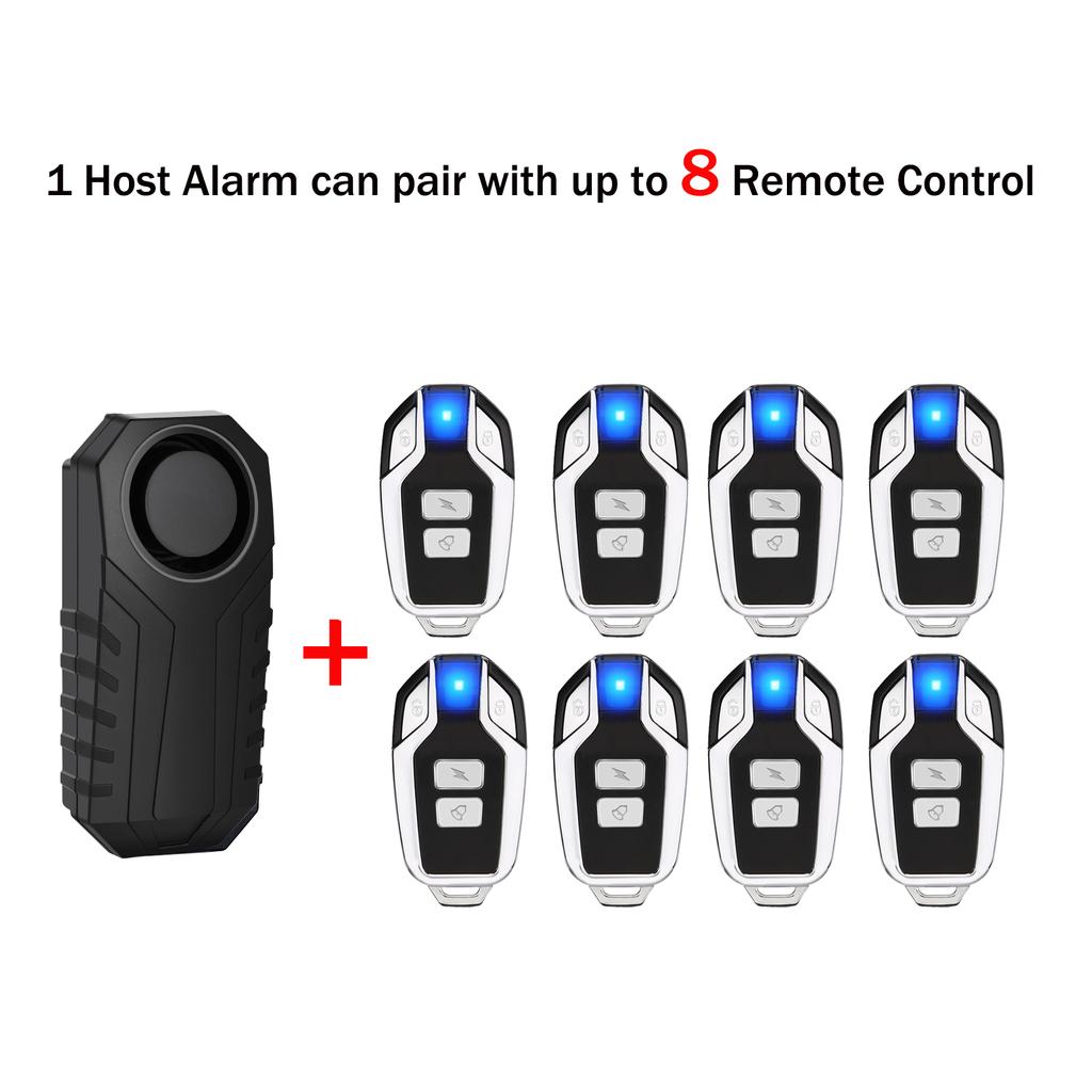 Extractme Wireless Motorcycle Vibration Alarm IP55 Waterproof Bicycle Alarm Remote Control Anti-theft Bike Detector Alarm System