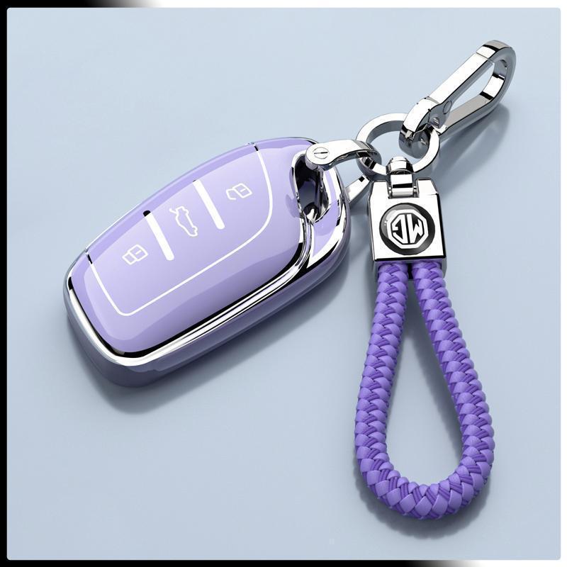 MG 5 Key Case 180 Youth Fashion Luxury Edition 1.5T: Trendy Full-Coverage Protective Shell with Buckle Chain.