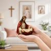 Jewelry Storage Box with Jesus or Virgin Design Religious Tray Compact Multi-Use Faith