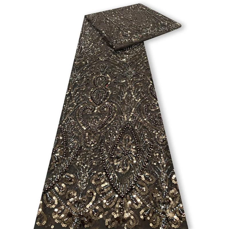 

1/3yard Multi-Color Sequined Fabric Wedding Party Dress Evening Gown Stage for DIY Handmade Sequined Embroidered Fabric 1Yard коричневый