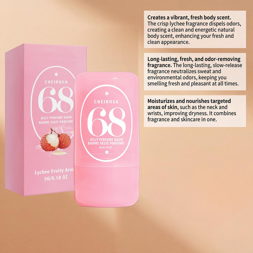Solid Perfume Balm Lychee Fruity Scent Natural Sweet Fresh Versatile Portable Fragrance