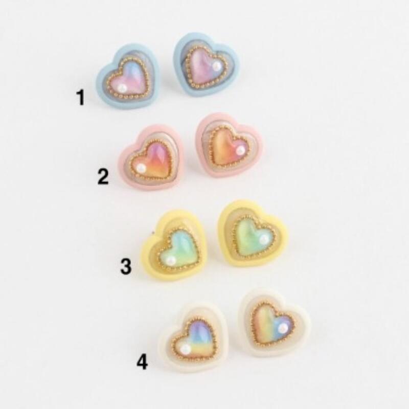 

Women s Elegant Volume Plump Heart Friendship Earrings A30607_4