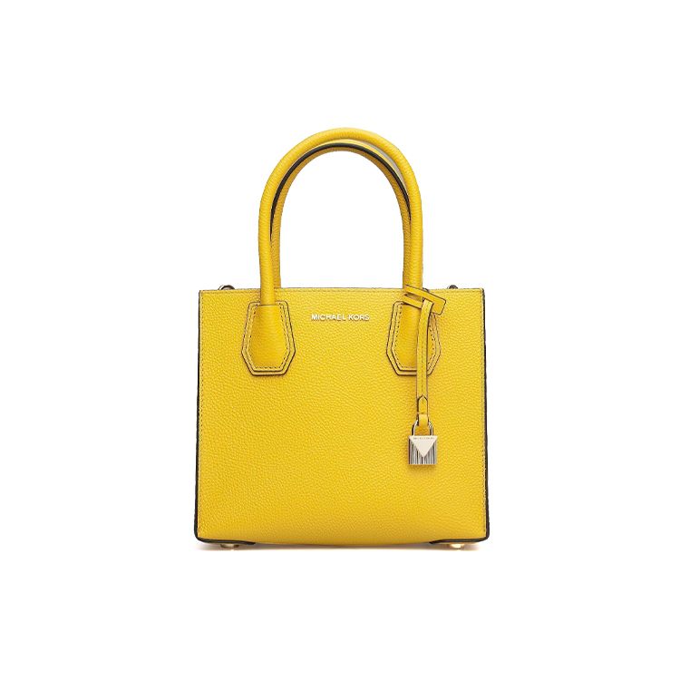 

Michael Kors MK Mercer Solid Color Vintage Lock Commuter French Logo Leather Accordion Handbag Women handbags Bright-Yellow 30F6GM9M2L-719 Basic Set (Bag+Dust Bag)