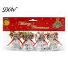 Eye-catching Christmas Decor Bell Ornament with Red Ribbon Bow, Small Jingle Durable Plastic Base Tree Hanging Decoration for Tree, Garland,