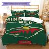 Minnesota Wild Pattern Bedding Set Quilt Cover Pillowcase Home Decor Gift (1 * Duvet Cover + 2 * Pillowcase, Without Core)
