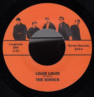 Disco de 7 polegadas SONICS / ROCKIN' ROBIN ROBERTS & WA - Louie Louie 819 Norton Records 1999 EUA Rock Usado