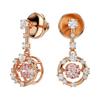 Swarovski Constella Star Pattern Design Cubic Zirconia Earrings Women Earrings Rose-Gold 5744239