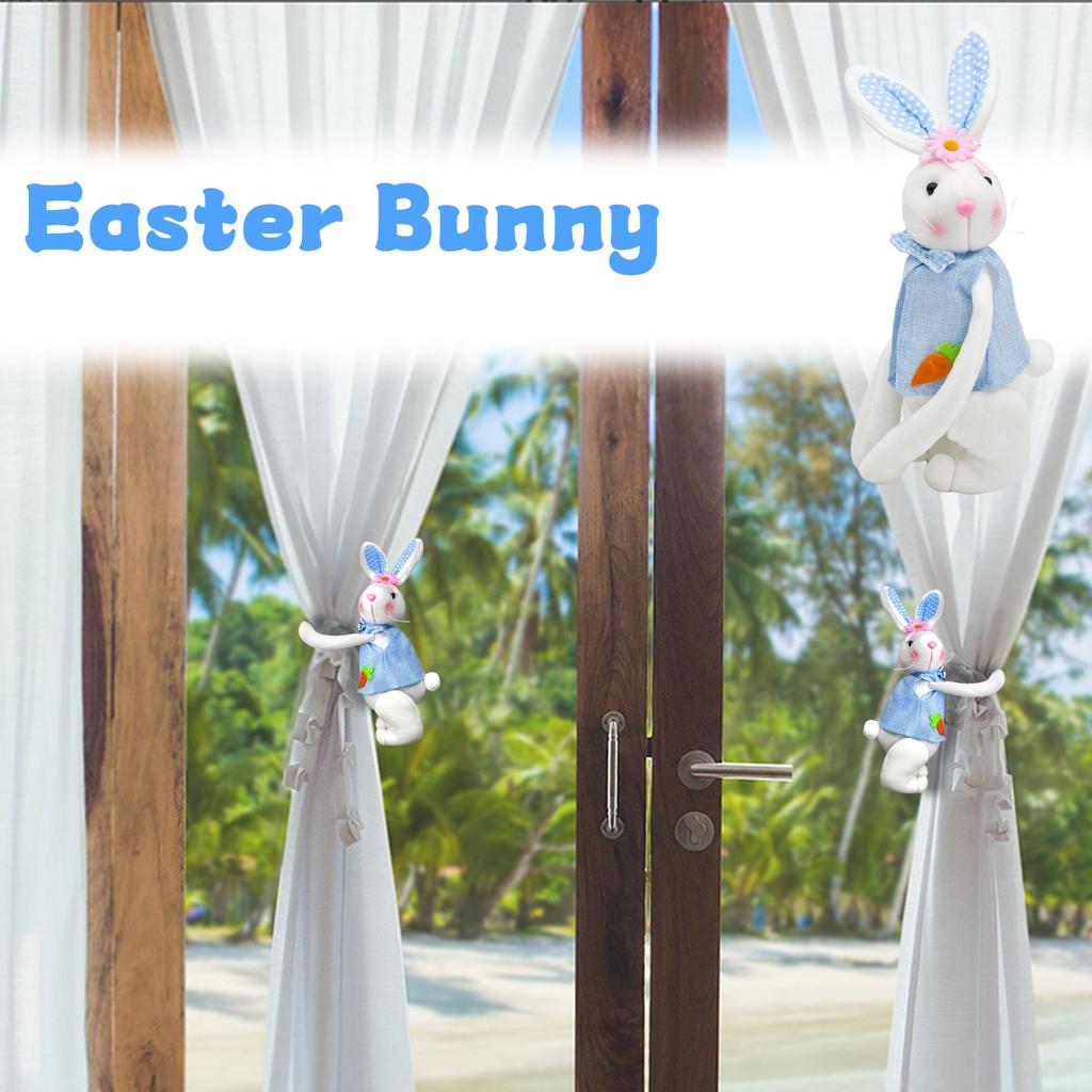 Easter Bunny Decoration Plush Hug Doll Couple Cute Hug Curtain Hug Tree Doll Atmosphere Layout Pendant