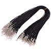 Metal Chain Black Wax Cord Necklace Chains Bulk With Lobster Clasp For Pendants