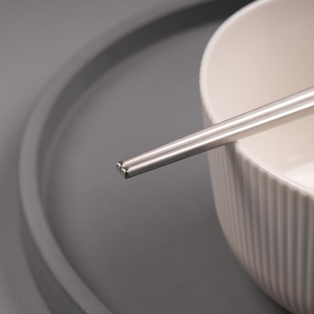 LAYANA Hashiga Series Red SUS316 Stainless Steel Square Luxury Perfect for Celebrations and Chopstick Set of Made in Taiwan Chopsticks, Shape, Gift,