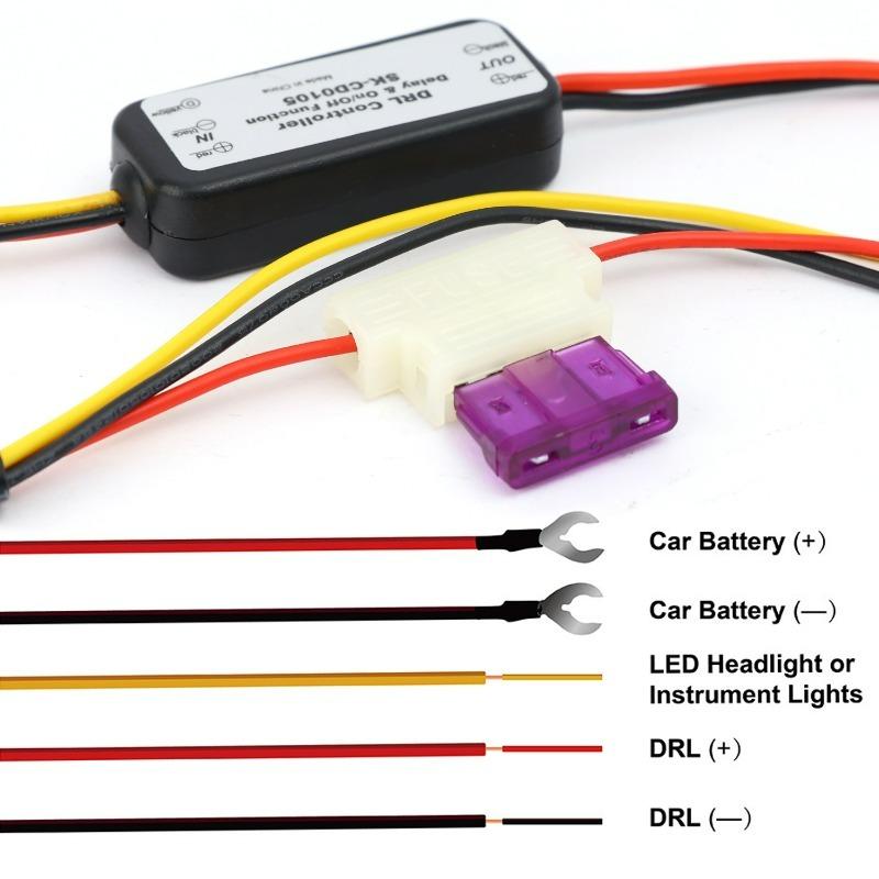 Multi Functional DRL Controller for Car LED Daytime Running Light Auto Automatic ON/OFF Controller Module DRL Relay Kits