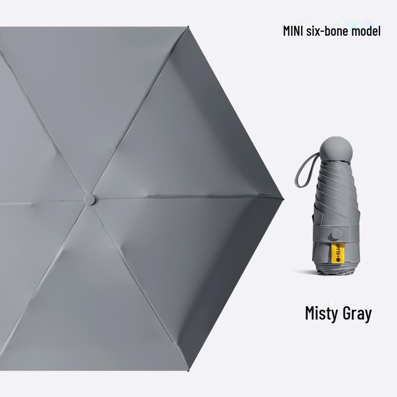 50% Folding Women's Dual-Purpose Mini Portable Pocket Capsule Umbrella - High-Grade Sun Protection