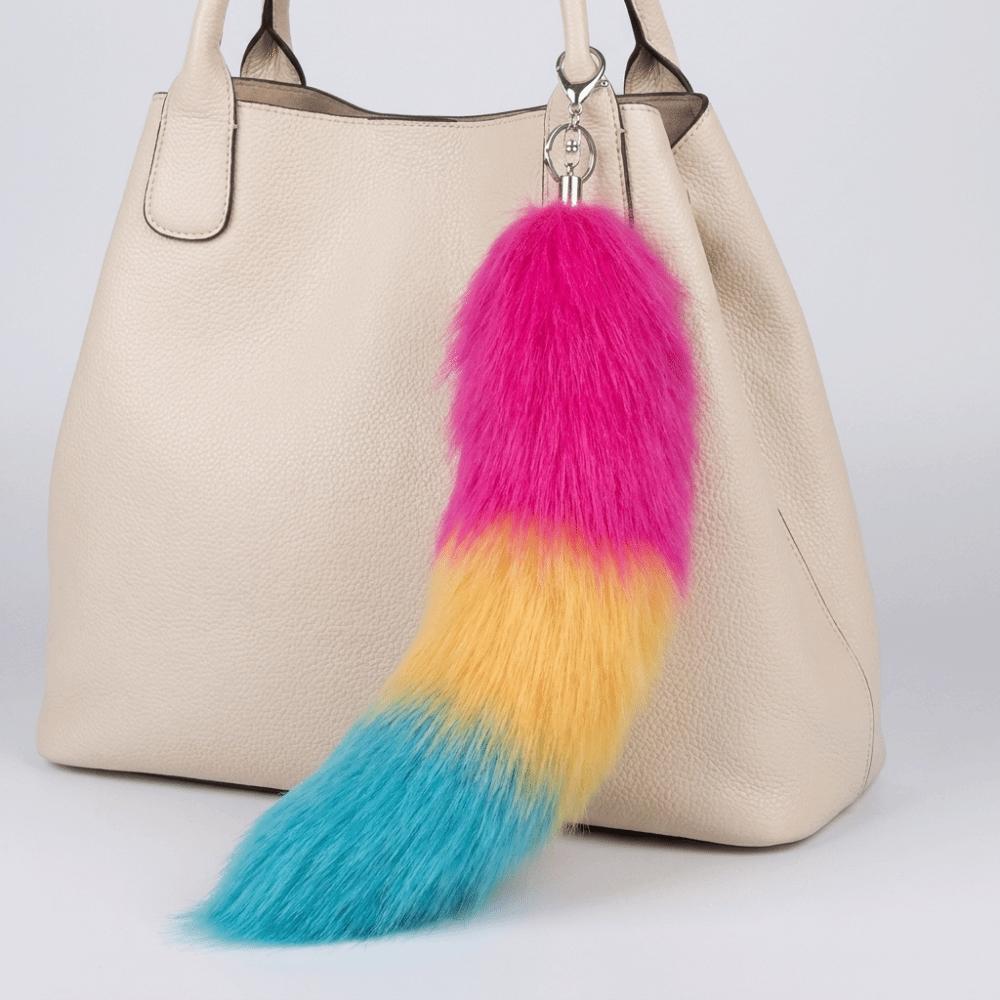 Pompoms Animal Tail Keychain Bags Charm Fur Pendant Keyring Fashion Plush Tail Keychain Bag Decor