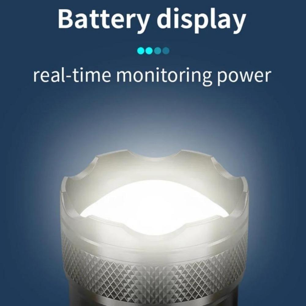 Telescopic Zoom Flashlight High Power Torch Light USB Rechargeable LED Torch Lantern Outdoor Strong Light