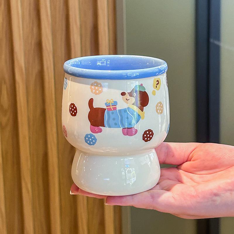 

Cute dachshund couple cup high-end pair ceramic mug wedding wedding gift bridal souvenir 301-400ml