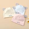 Cartoon Bear Boneless Muslin Hats 0-3 Months Infants Beanie Cap Windproof Newborn Hats  Autumn