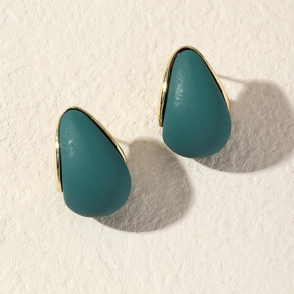 Fashio Colorful Teardrop Earrings Gradient Waterdrop Drop Earrings for Women Dome Jewelry Gifts