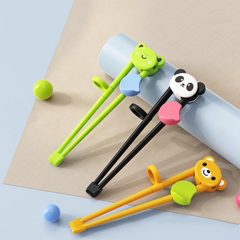 Bacchette Divertenti Animali per Bambini Cartone Animato Grado Alimentare Bacchette di Allenamento Stoviglie per Bambini