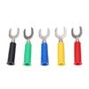 10pcs Fork Spade Wire Connectors 8mm 0.3in U Type Brass Material PVC Appearance 4mm 0.2in Hole Y Type Banana Plug