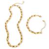 Qiong Yao Hip Hop U-Buckle Necklace & Bracelet Set