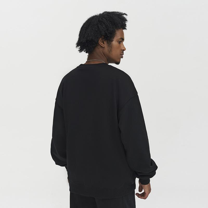 2026 FOG Sweatshirt Men 380G Fleece Lined Heavyweight Crewneck Oversized Earth Tone Streetwear Pullover
