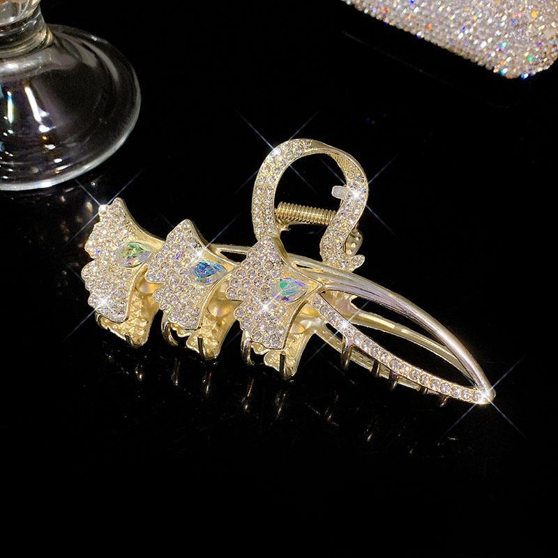 Mode Ginkgo Blätter Haar Clip Vintage Metall Pferdeschwanz Klaue Clip Frauen Shark Clip Schmuck Haar Zubehör Kopfbedeckungen