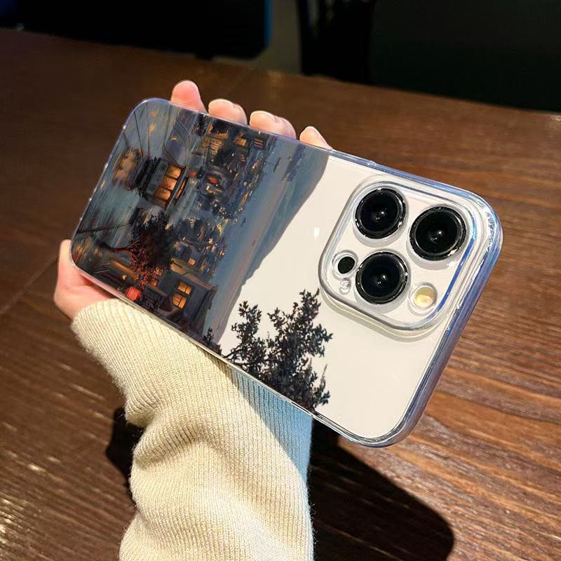 Rural Scenery Suitable for Iphone16promax Mobile Phone Case Beautiful Apple 15 Anti-drop 14pro New 13/12