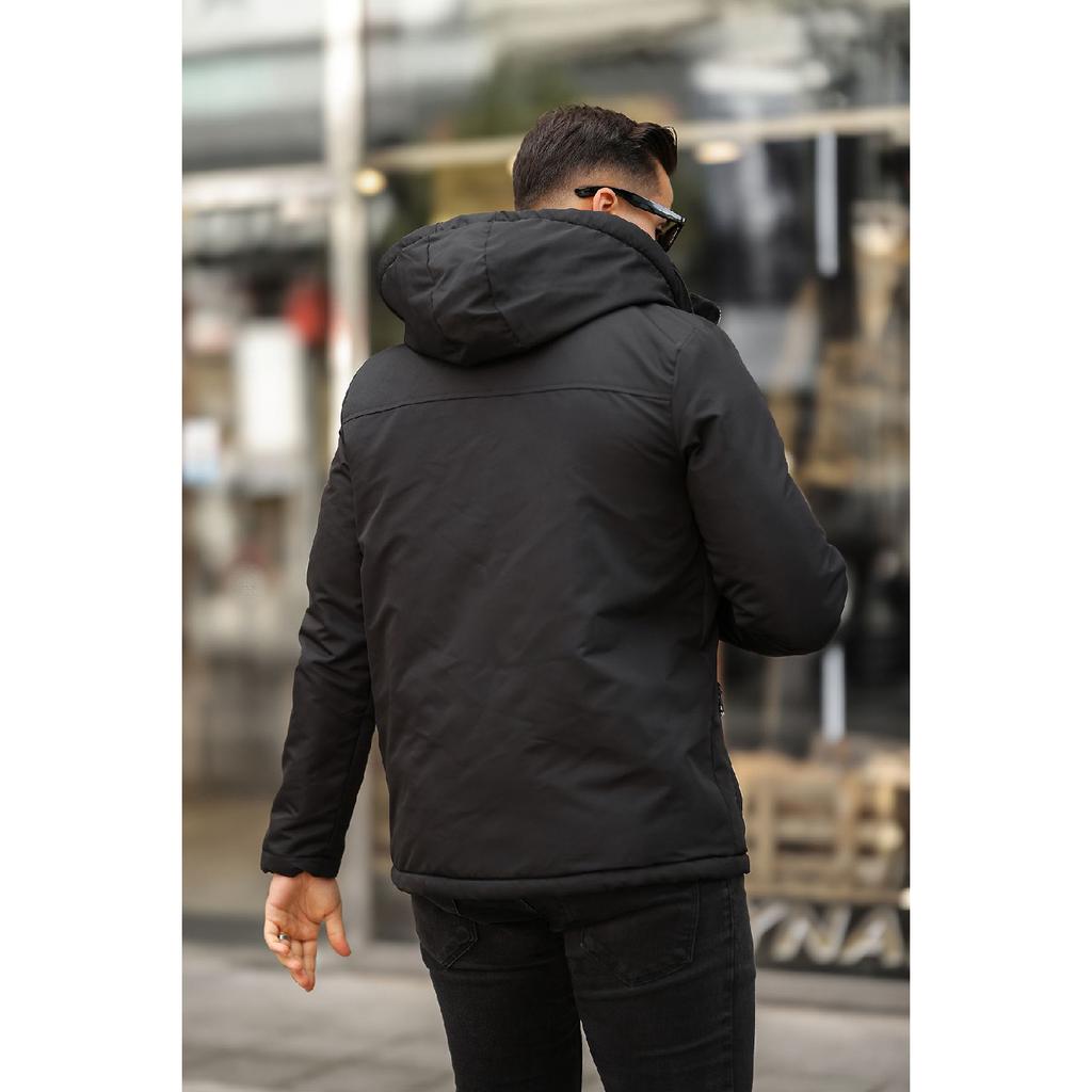 Winter Coat With Fur Inside And Removable Hood