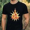 T-Shirt Herren Lustige Pizza Motiv Baumwolle Größe XS bis 5XL