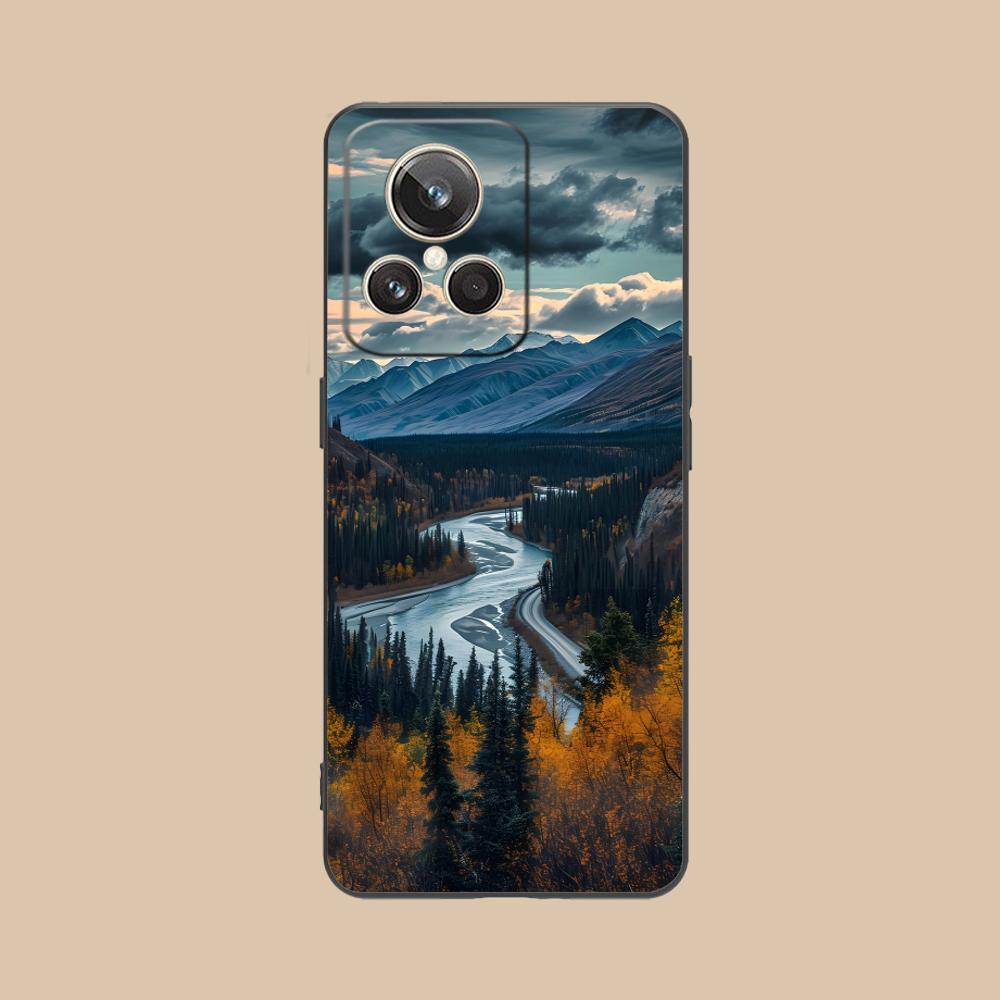 Mountain Forest Mobile Phone Case for Realme 15 14 13 12 11 10 9 Pro Plus T i Lite 5G Colorful Printing Cover Pretty Cellphones