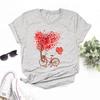 Women Summer Short Sleeved T-shirt Ladies Trendy Casual Pullover Round Neck Printed Top
