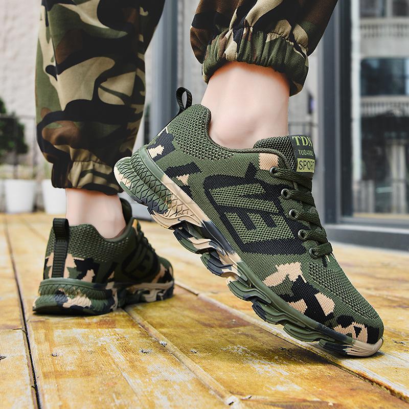 Camouflage Sneakers Man Military Shoes Women Sport Shoes Tenis Shoes Army Shoes Trekking Shoes Couple Outdoor Hiking Casual Shoe
