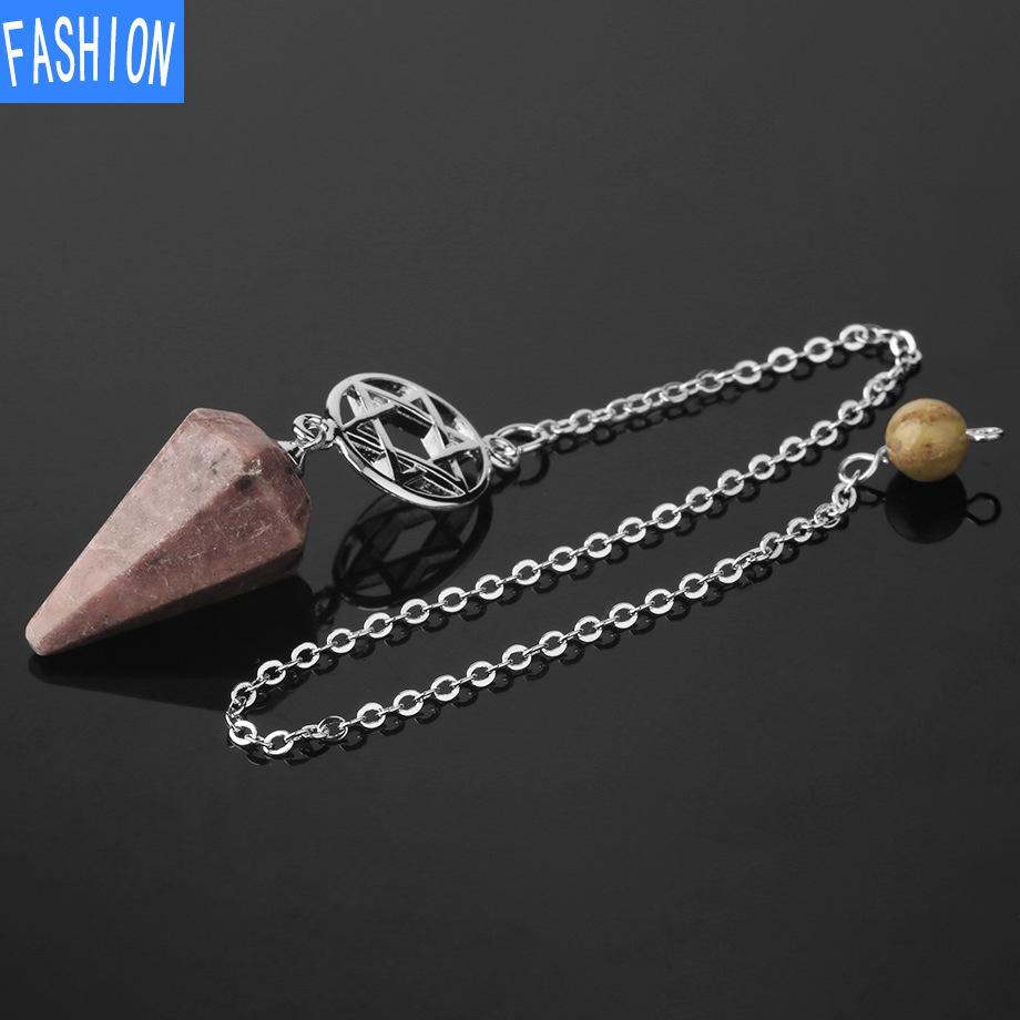 Spirit Pendulum Natural Crystal Pendant Treatment Point Pendulum Weika Meditation Semi Gem Jewelry Gift