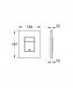 Grohe Solido concealed flush plate with button, black matt